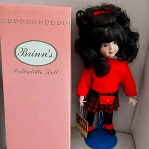 Genuine Brinns Collection- 15" Porcelain Doll. Clothes Authentic To Doll.